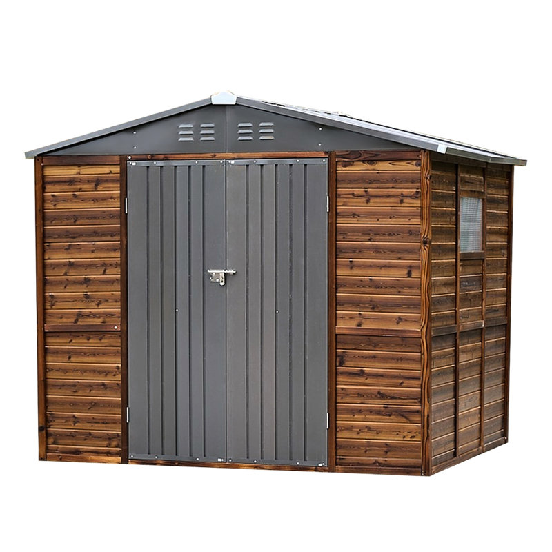 Remise de rangement 6 * 8Ft - Assemblage rapide et ports de ventilation pour le toit en fer