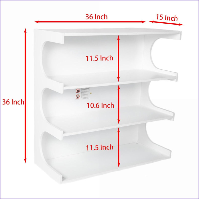 Bibliothèque à 4 niveaux moderne minimaliste minimaliste - table basse ivoire | Blanc | Panneau de fibres à densité moyenne