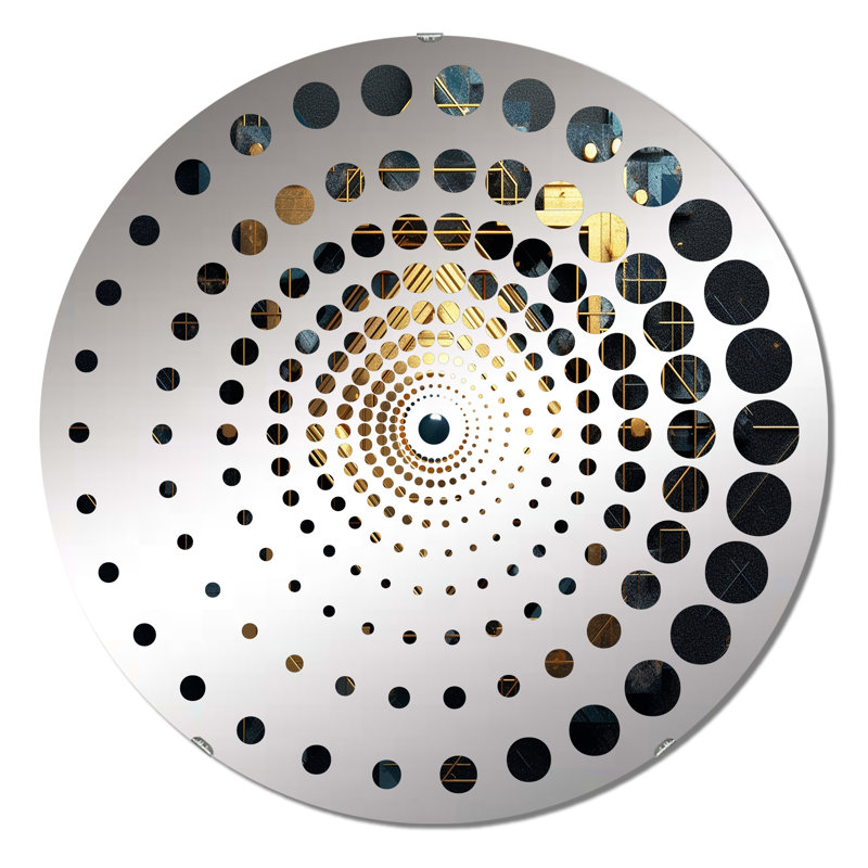 Shearman - Miroir mural spiralé, 23,6 po x 23,6 po