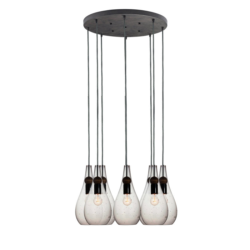Earth 8 - Light Chandelier, Matte Black, 24" H x 18" W x 18" D
