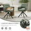 51cm H Fabric Upholstered Metal Upholstered Back Armchair in Beige-767665010