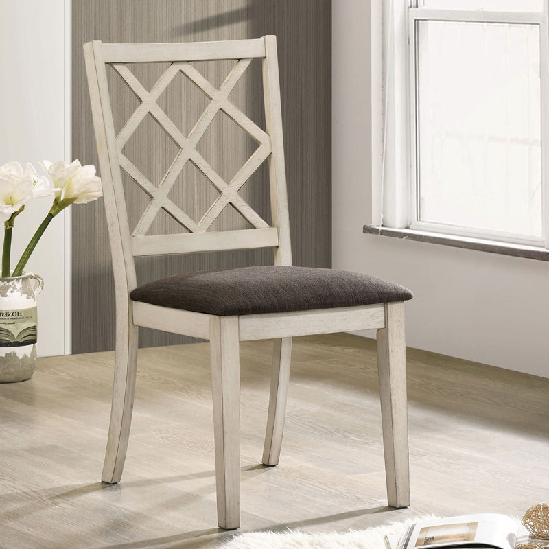 Chaise d'appoint transitionnelle de 18,5 po (2 / RTC), blanc antique / gris