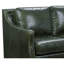 Asmunn 57” Distressed Green Top Grain Leather Sloped Arm Loveseat