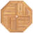 vidaXL Folding Dining Table Octagon Patio Table Solid Teak Wood Brown for 4 People with Umbrella Hole Compact Design for Garden and Patio 43.3"x43.3"x29.5"