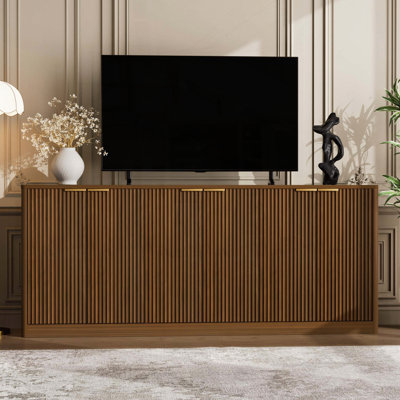 Buffet moderne ondulé avec contour incurvé et six portes
