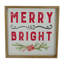 16 "Merry And Bright", panneau de Noël en métal encadré en bois