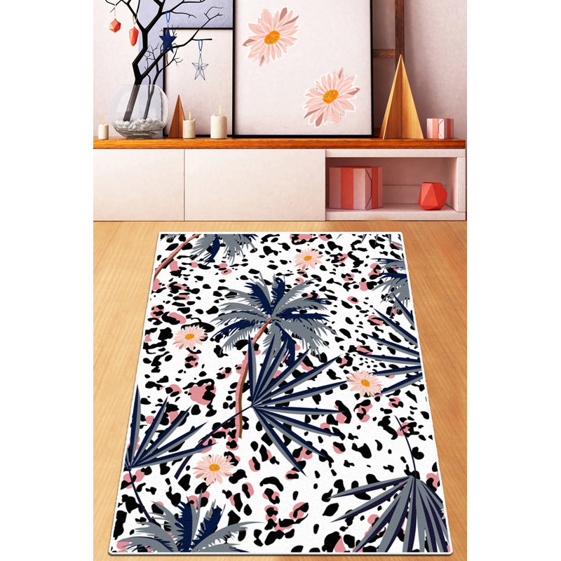 Antibacterial Hall Carpet, 3.3 x 4.9 Feet | 100% Polyester, 0.4 in Pile Height, Non-Slip Felt Dot Underside | Machine Washable, 700 GSM | Perfect for Living Room, Bedroom, and Entryways, Stylish & Functional Design