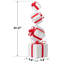 Coffret cadeau rouge et blanc avec lumières de Noël blanc chaud