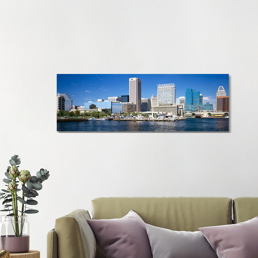 Buildings At The Waterfront, Baltimore, Maryland, USA - Wrapped Canvas Panoramic Print