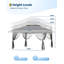 3 x 3m Pop Up Garden Gazebo, Double Roof Instant Canopy Tent with Netting & 4 Sandbags, 3-Level Adjustable Height, Metal Frame for Patio, Parties & Outdoor Events, Gray