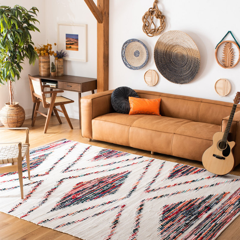 Tapis géométrique à tissage plat Montauk, Rectangle 8 pi x 10 pi