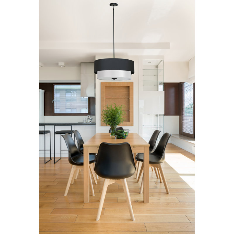 Double abat-jour tambour 3 lumières