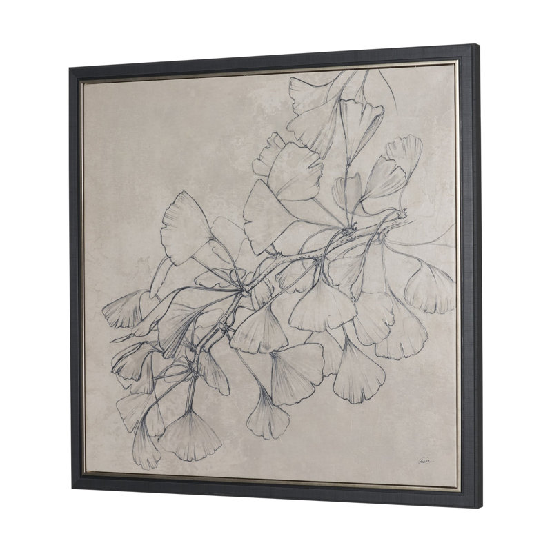 «Winrey Shadows II» par Studio, reproduction d'art encadrée à la main sur toile, Toile encadrée Ginkgo Shadows II
