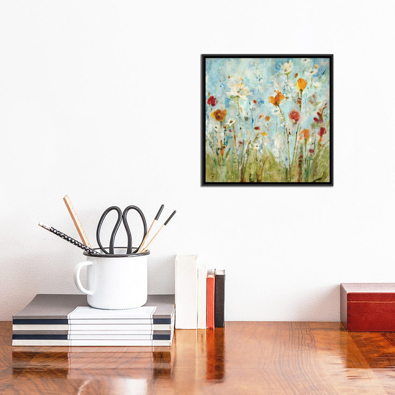 «Jounce», reproduction sur toile, H 37 po x l 37 po x p 1,5 po, Toile avec cadre noir, Pas de tapis