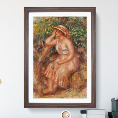 Woman Daydreaming by Pierre-Auguste Renoir - Picture Frame Painting