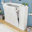Lit plateforme en bois avec deux armoires Murphy-424728459