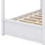 Lit à baldaquin en bois classique, structure robuste et 4 tiroirs pratiques