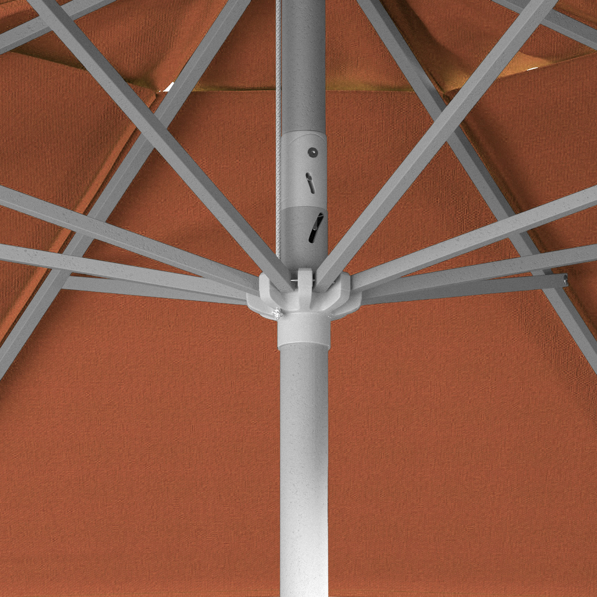 Kenne Sunbrella® Outdoor Umbrella, 108" W x 108" D, Canvas Melon Sunbrella® Canvas