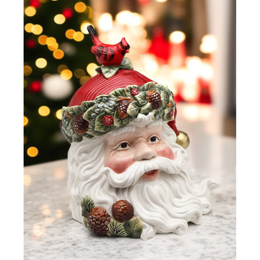 Evergreen Holiday Santa Storage Jar The Holiday Aisle®