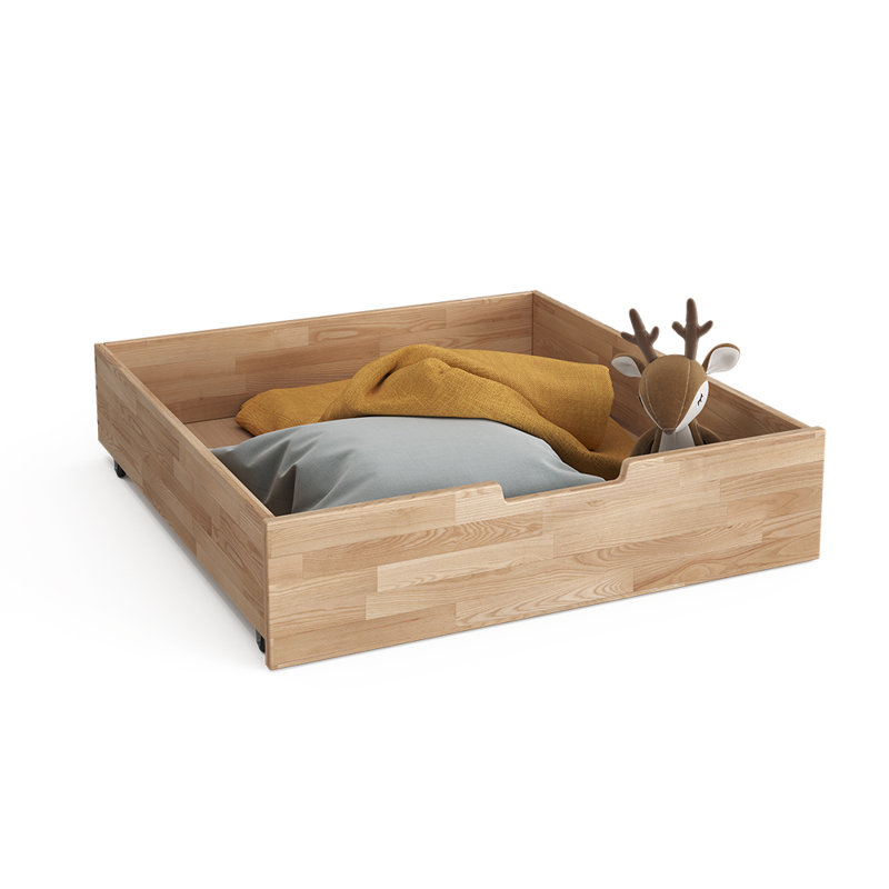 Teddy/Tom Wall Bed with Storage, Natural brown