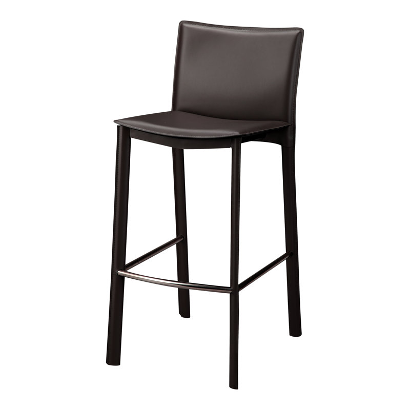 Panca Counter Stool, Cream Faux Leather, Counter Stool (26" Seat Height)