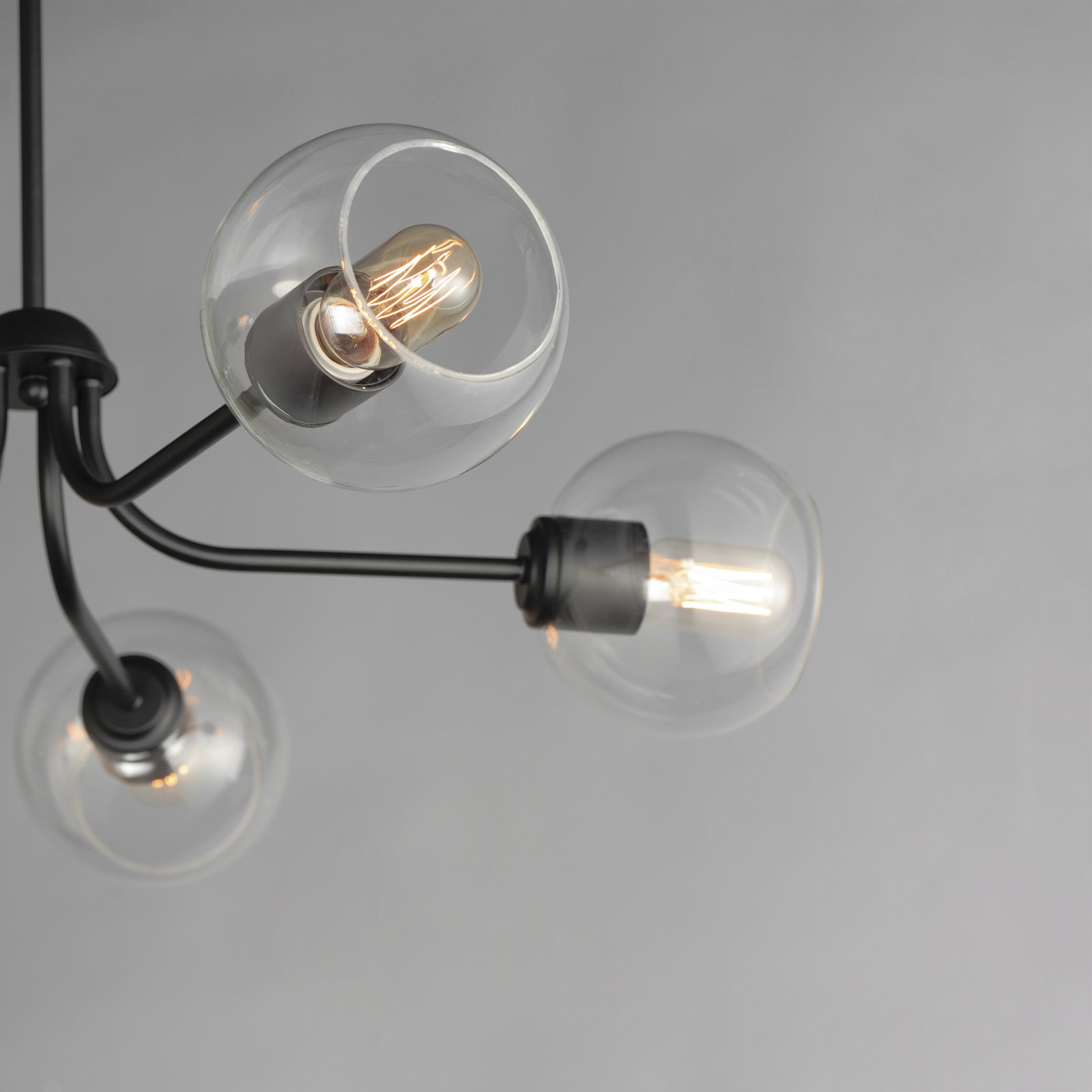 Mirianne 5 - Light Steel Dimmable Chandelier, Black