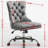 Modern Chenille Upholstered Tufted Button Home Office Chair, Adjustable Desk Chair Swivel Office Chair-99133322