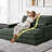 90" Wide Square Arm Corduroy Sofa-1295325151
