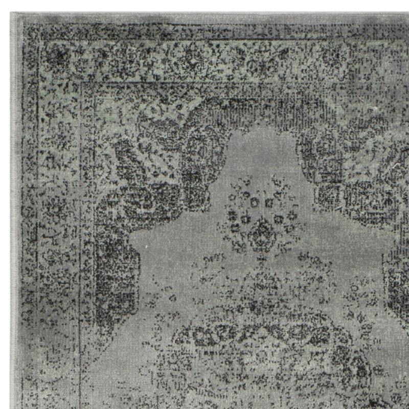 Tapis oriental gris Golub, Tapis de couloir 2 pi 2 po x 10 pi