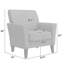 Fauteuil d'appoint avec pieds en bois massif