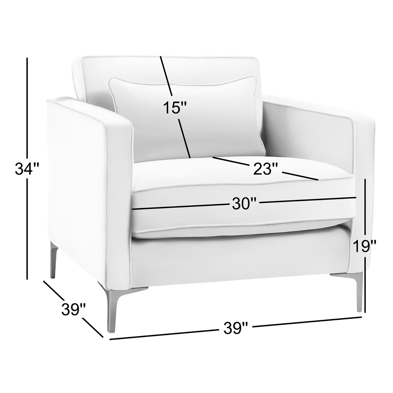 Upholstered Accent Chair, Basic Navy 100% Polyester
