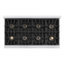 ZLINE 48 in. Classic Gas Range with 8 Burner DuoPro Cooktop and Dual Ovens with White Matte Doors-1988569482-1988569483