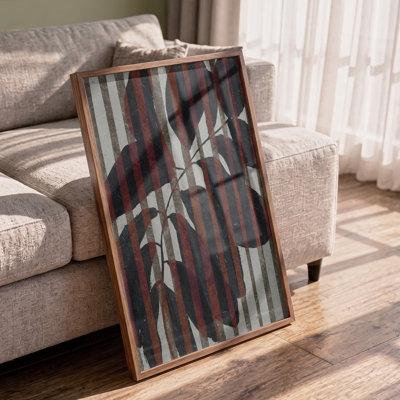 Striped Botanical Print by Other Artist