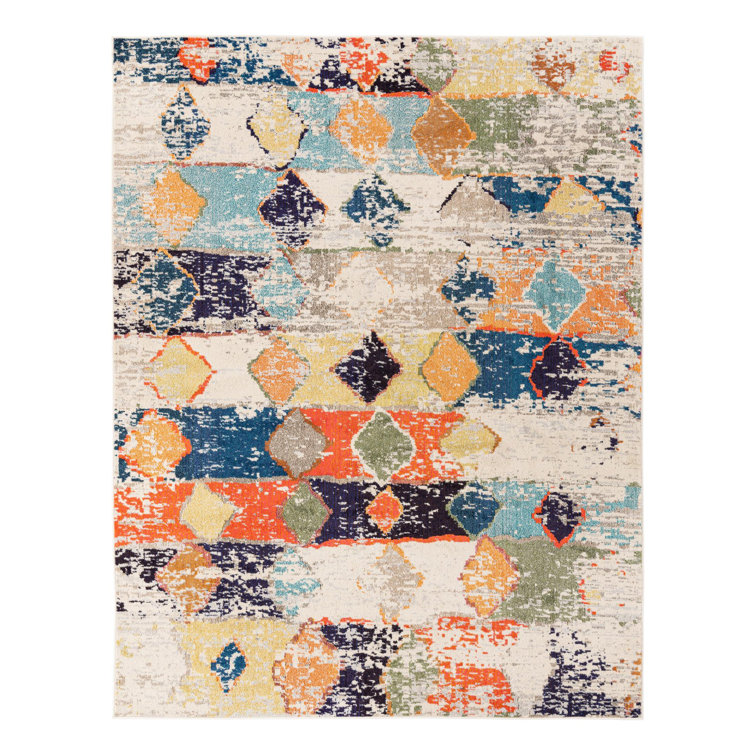 Washable Abstract Indoor Rug