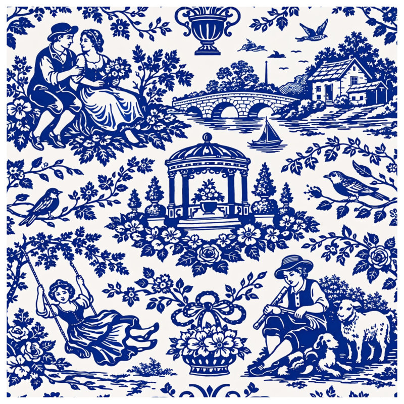 Rideaux de fenêtre Blue Toile, 50 po x 92 po - 1 panneau, Transparent