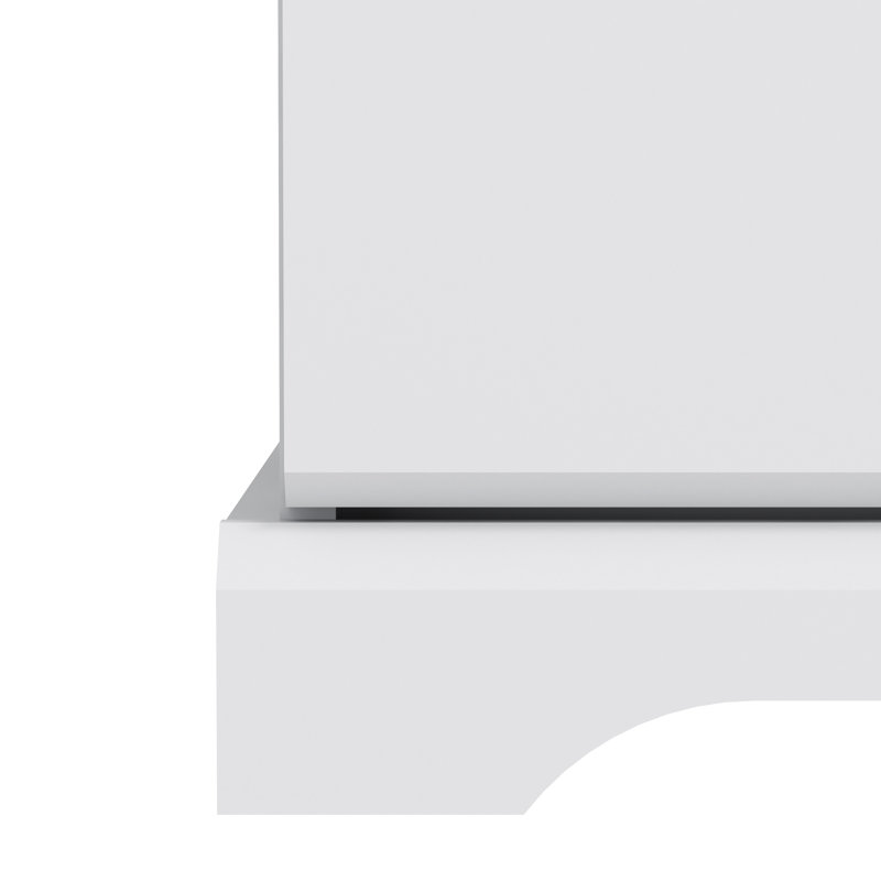 Table de chevet 2 tiroirs Ilmi, Blanc