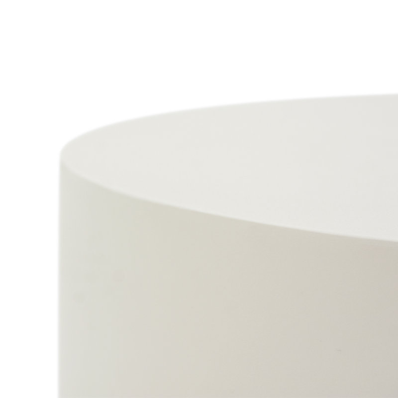 ROME Round Concrete Coffee Table 101.6 x 101.6 x 36 cm, White