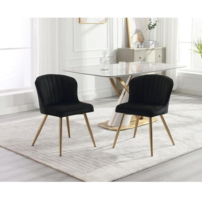 47.5cm H Velvet Upholstered Metal Accent