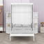 Lit escamotable rotatif avec armoire murale cachée, deux tablettes latérales à 3 niveaux, bureau convertible, supports de rangement supplémentaires, lit mural multifonctionnel peu encombrant pour le bureau à domicile et les petites pièces-998584266
