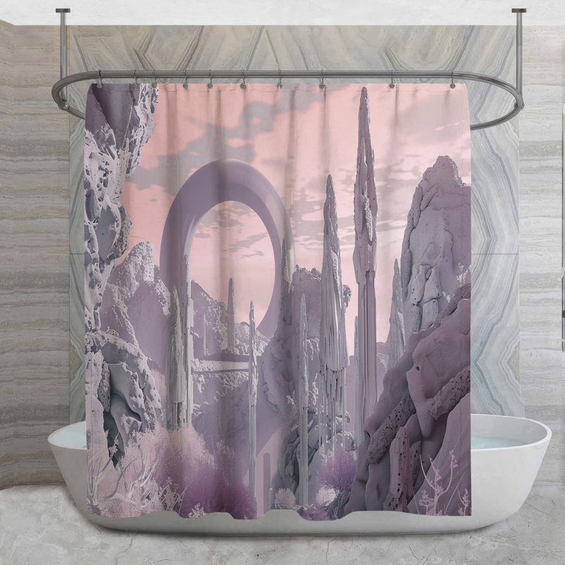 Rideau de douche Desert - Décoration de salle de bain Nature 16602, H 73 po x l 70 po