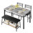 4-Piece Dining Table Set For 4, Kitchen Table With Pu Upholstered Bench and 2 Dining Chairs-114216663