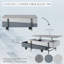 Table basse avec plateau relevable gris et blanc