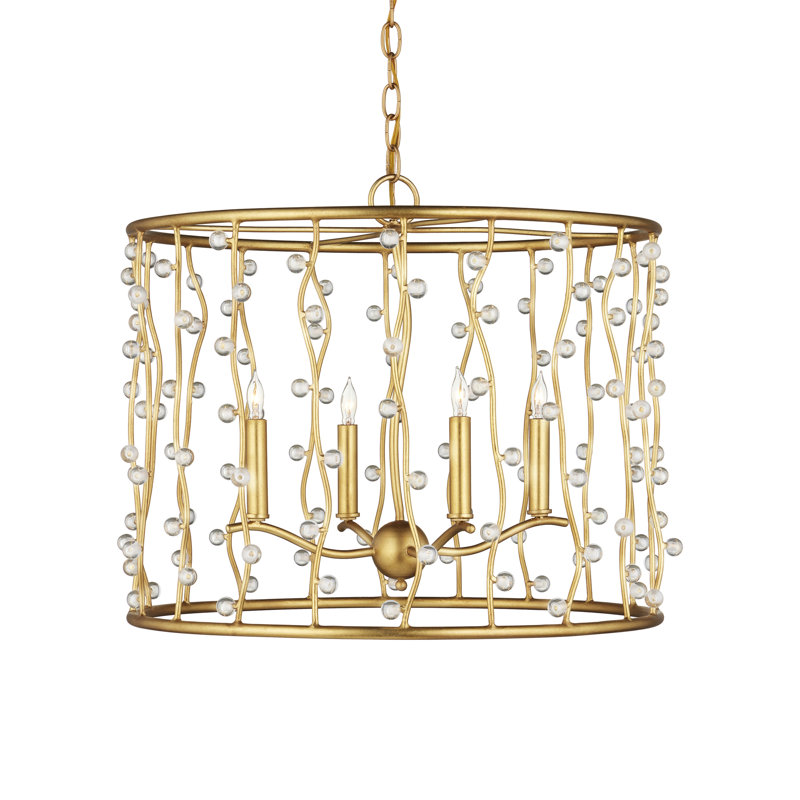 Adagio 4 - Light Wrought Iron/Crystal Chandelier