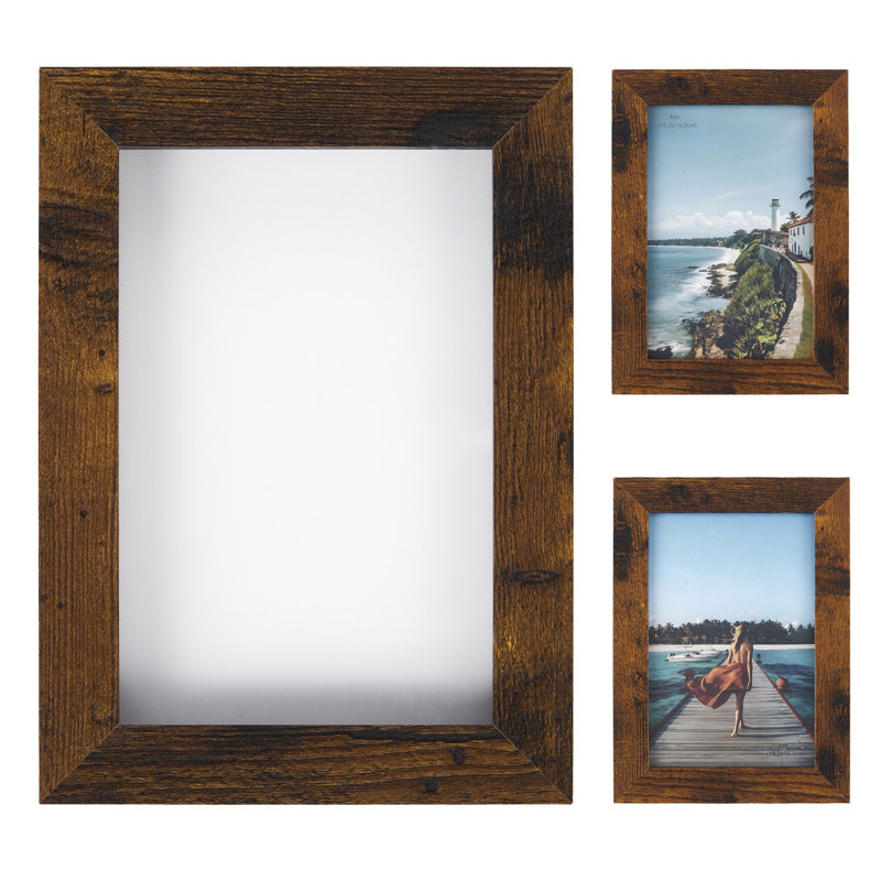 Engineered Wood Picture Frame, Vintage color, 12pcs