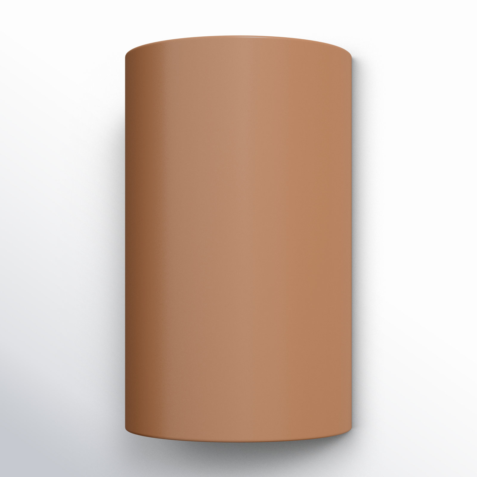 Nomad Single Light Cylinder Outdoor Ceramic Wall Light, Adobe