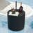 2-in-1 Black Patio Umbrella Base & Side Table - Heavy-Duty Fillable Stand for 1.5" Poles-1478698824-1488042796