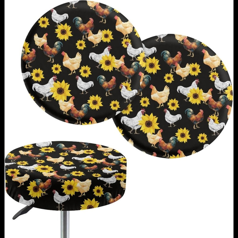 Housses de tabouret rondes Rooster