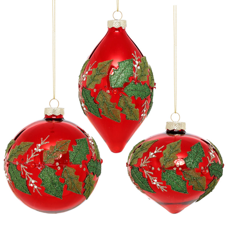 Ornement en forme de feuille de Noël, boîte de 6 à 4 ou 5 pouces