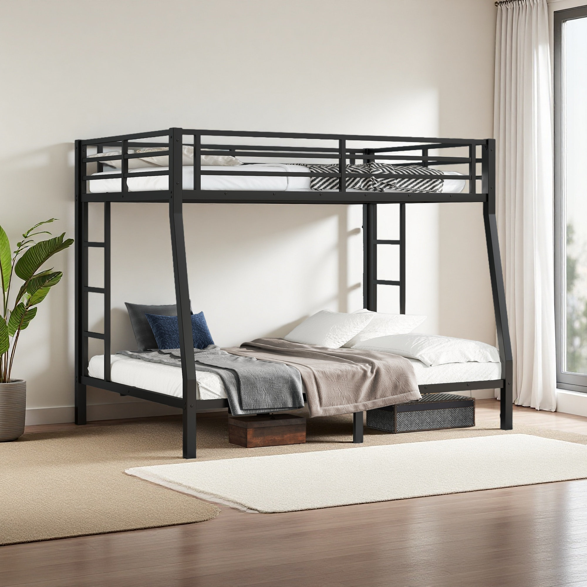 Isabelle & Max™ Metal Full XL Over Queen Bunk Bed For Teens And Adults ...