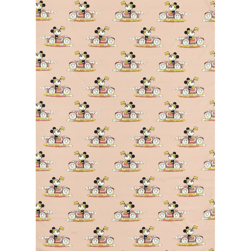 Minnie On the Move Fabric, Candy Floss